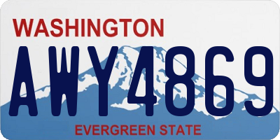 WA license plate AWY4869