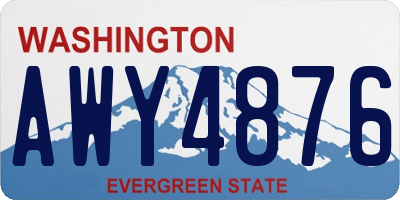 WA license plate AWY4876
