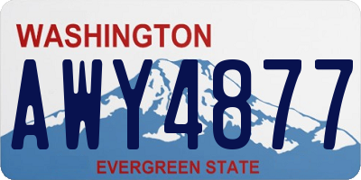 WA license plate AWY4877
