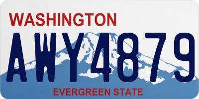 WA license plate AWY4879