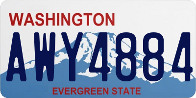 WA license plate AWY4884