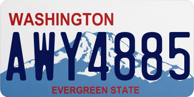 WA license plate AWY4885