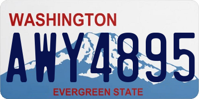 WA license plate AWY4895