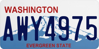 WA license plate AWY4975