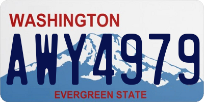 WA license plate AWY4979