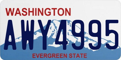 WA license plate AWY4995