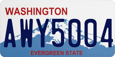 WA license plate AWY5004