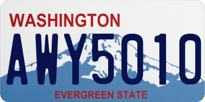 WA license plate AWY5010
