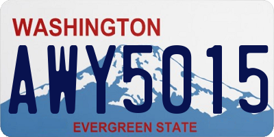 WA license plate AWY5015