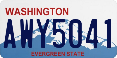 WA license plate AWY5041