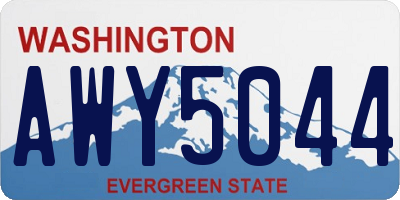 WA license plate AWY5044