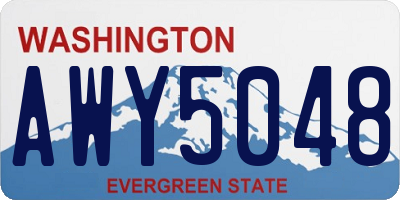 WA license plate AWY5048