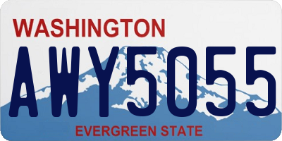 WA license plate AWY5055