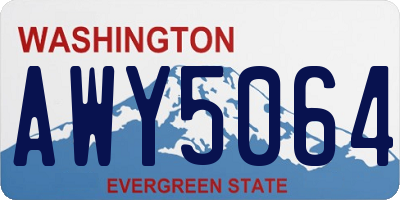 WA license plate AWY5064