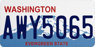 WA license plate AWY5065