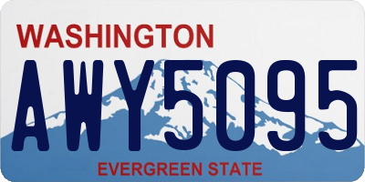 WA license plate AWY5095