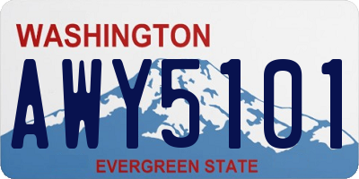 WA license plate AWY5101