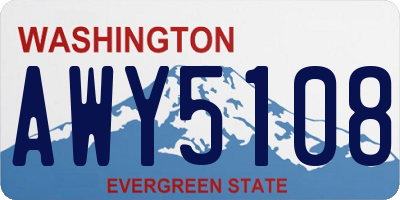 WA license plate AWY5108