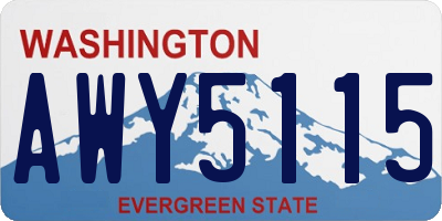 WA license plate AWY5115