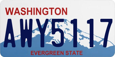 WA license plate AWY5117