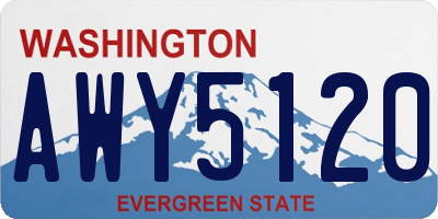 WA license plate AWY5120