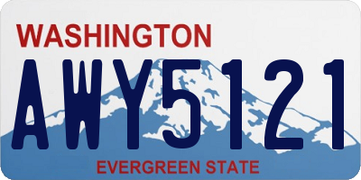 WA license plate AWY5121