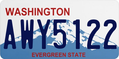 WA license plate AWY5122