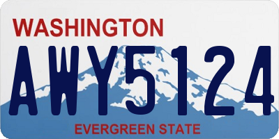 WA license plate AWY5124