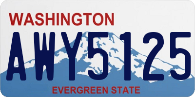 WA license plate AWY5125