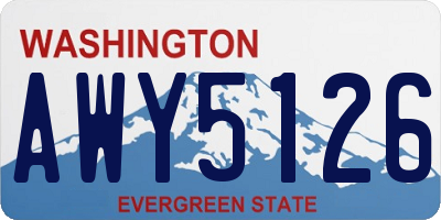 WA license plate AWY5126