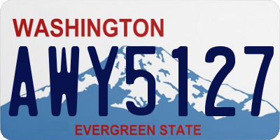WA license plate AWY5127