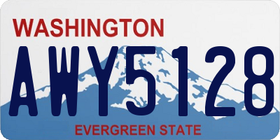 WA license plate AWY5128