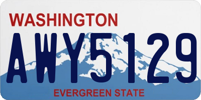 WA license plate AWY5129