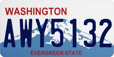 WA license plate AWY5132
