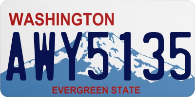 WA license plate AWY5135