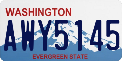 WA license plate AWY5145