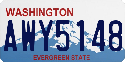 WA license plate AWY5148