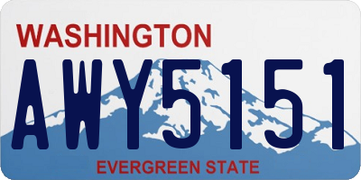 WA license plate AWY5151