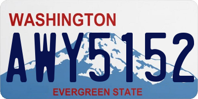 WA license plate AWY5152
