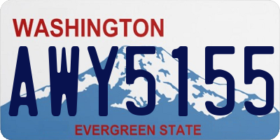 WA license plate AWY5155
