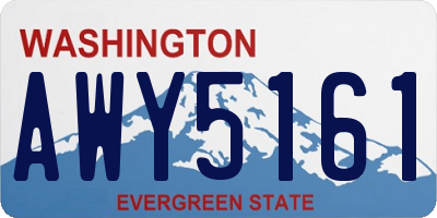 WA license plate AWY5161