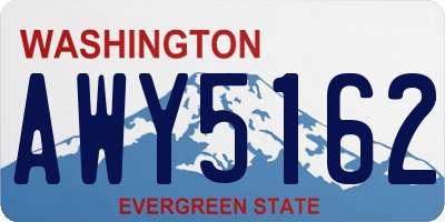 WA license plate AWY5162