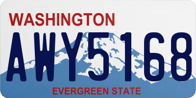 WA license plate AWY5168