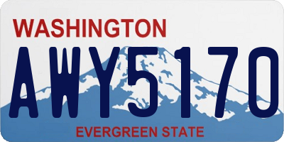 WA license plate AWY5170