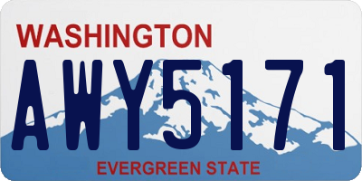 WA license plate AWY5171