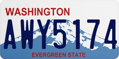 WA license plate AWY5174