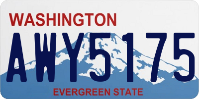 WA license plate AWY5175