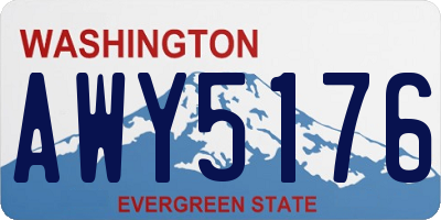 WA license plate AWY5176