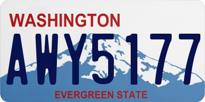 WA license plate AWY5177