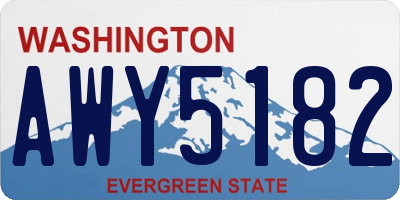 WA license plate AWY5182